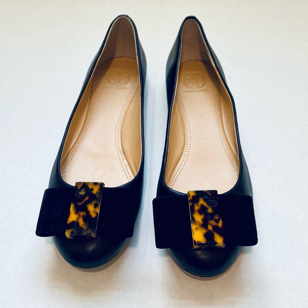 Tory Burch Chase Ballet Flats In Perfect Black Nappa Leather
